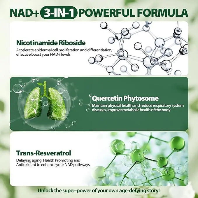 Reus Research Nicotinamide Riboside 900 mg- Pack of 2 Liposomal Nicotinamide Riboside w/Resveratrol & Quercetin - High Purity NAD Supplement for Anti-Aging, Energy, Focus - 80 Capsules - Beautglo
